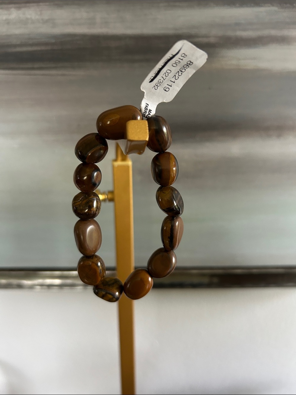 Free People Brown Tiger Eye Beaded Bracelet NWT